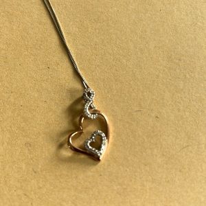 Rose Gold /  Diamond Heart Necklace